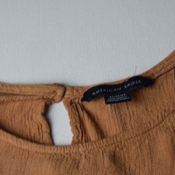 American Eagle Short Sleeve Peasant Top - Picture 4 of 5